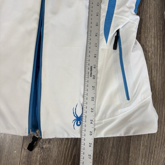 Spyder Womens Ski Jacket & Pants Set 10 White Blue Waterproof Insulated SnowSuit - Picture 7 of 16